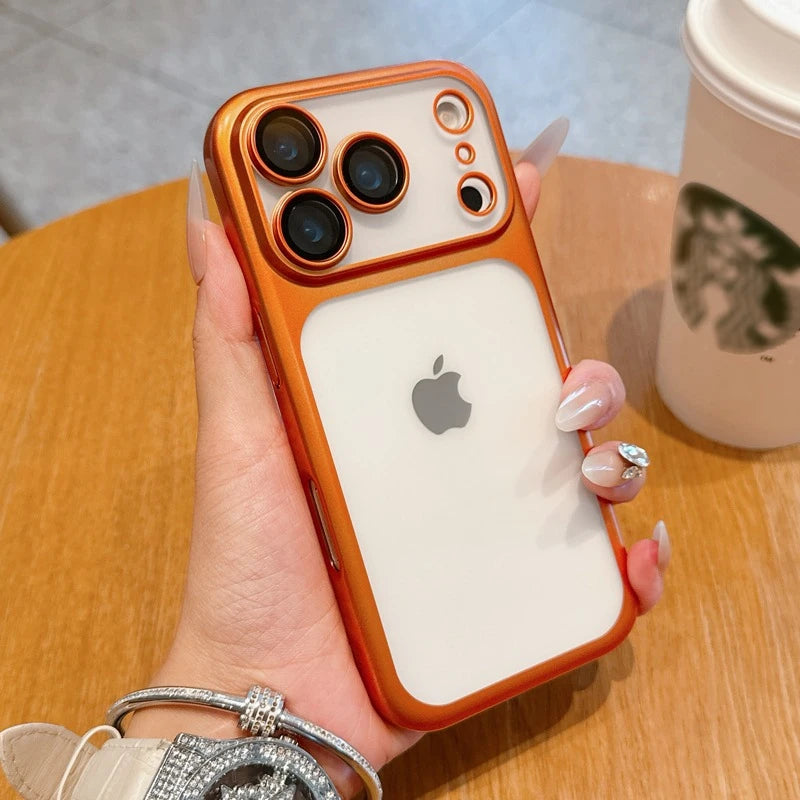Luxury Soft Matte Phone Case For iPhone 11 12 13 14 15 16 17 18 Pro Max Plus Air Electroplating Silicone Bumper Back Cases Cover