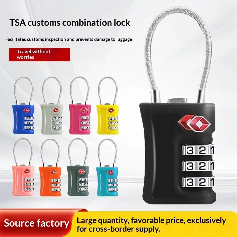 Travel TSA Customs Lock Password Changeable Lock 3 Digit Portable Zinc Alloy Suitcase Luggage Backpack