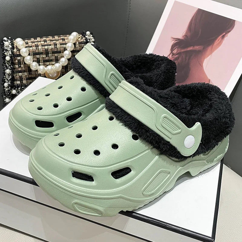 EVA cave shoes winter padded men and women new thick bottom Baotou shoes cotton warm couple cotton slippers men and women