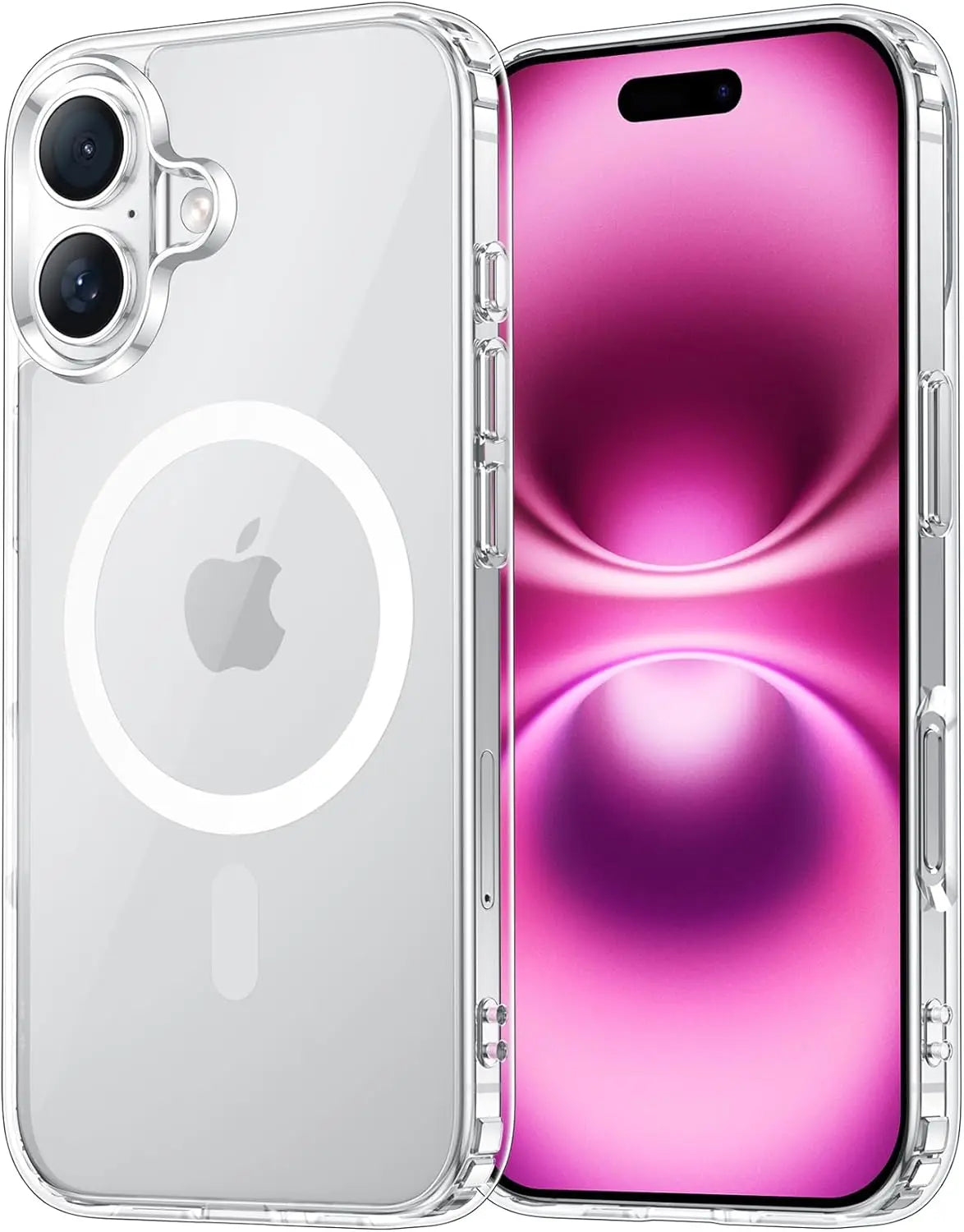 Transparent Magnetic Case For iPhone 17 16 Pro Max 15 14 Plus Wireless Charge Cover 13 12 Mini 17 Air Magsafe Protection Case