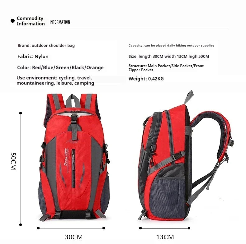 2026 Outdoor Travel Backpack Big Capacity Fashion Travel Backpacks Men Climbing Backpack Classic Sport Travel Backpacks