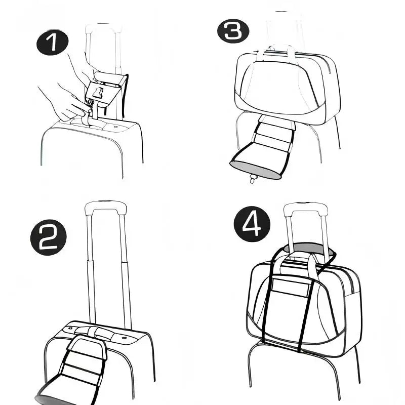 Black Nylon Durable Luggage Strap Cam Buckle Adjustable Tie Down Belt Travel Suitcase Outdoor Camping Securing Accessory