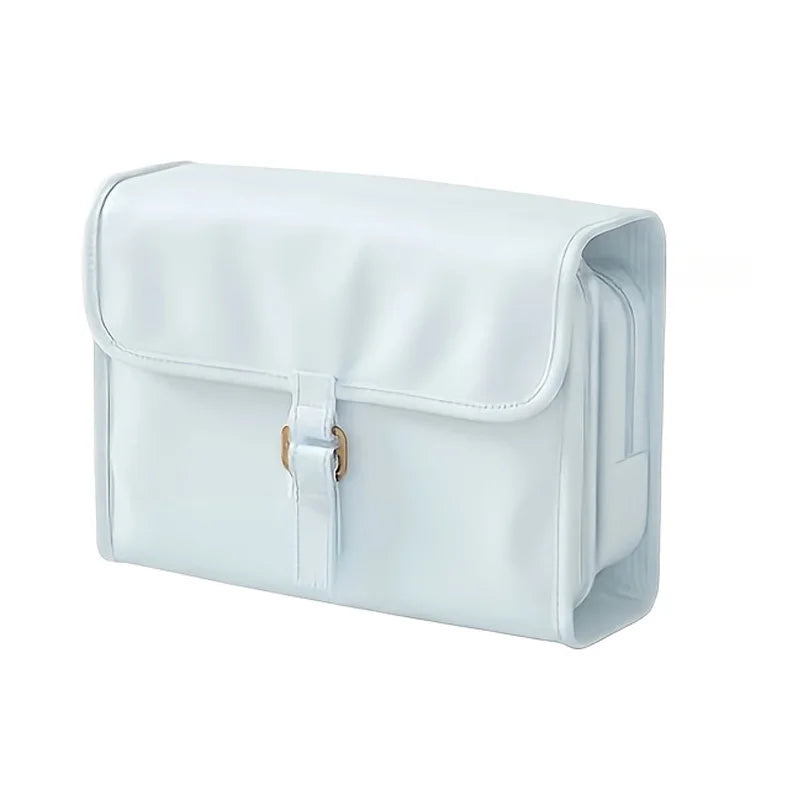 Large Capacity Hanging Toiletry Bag for Women, Waterproof Travel Cosmetic Organizer with Dry Wet Separation Folding Wash Pouch