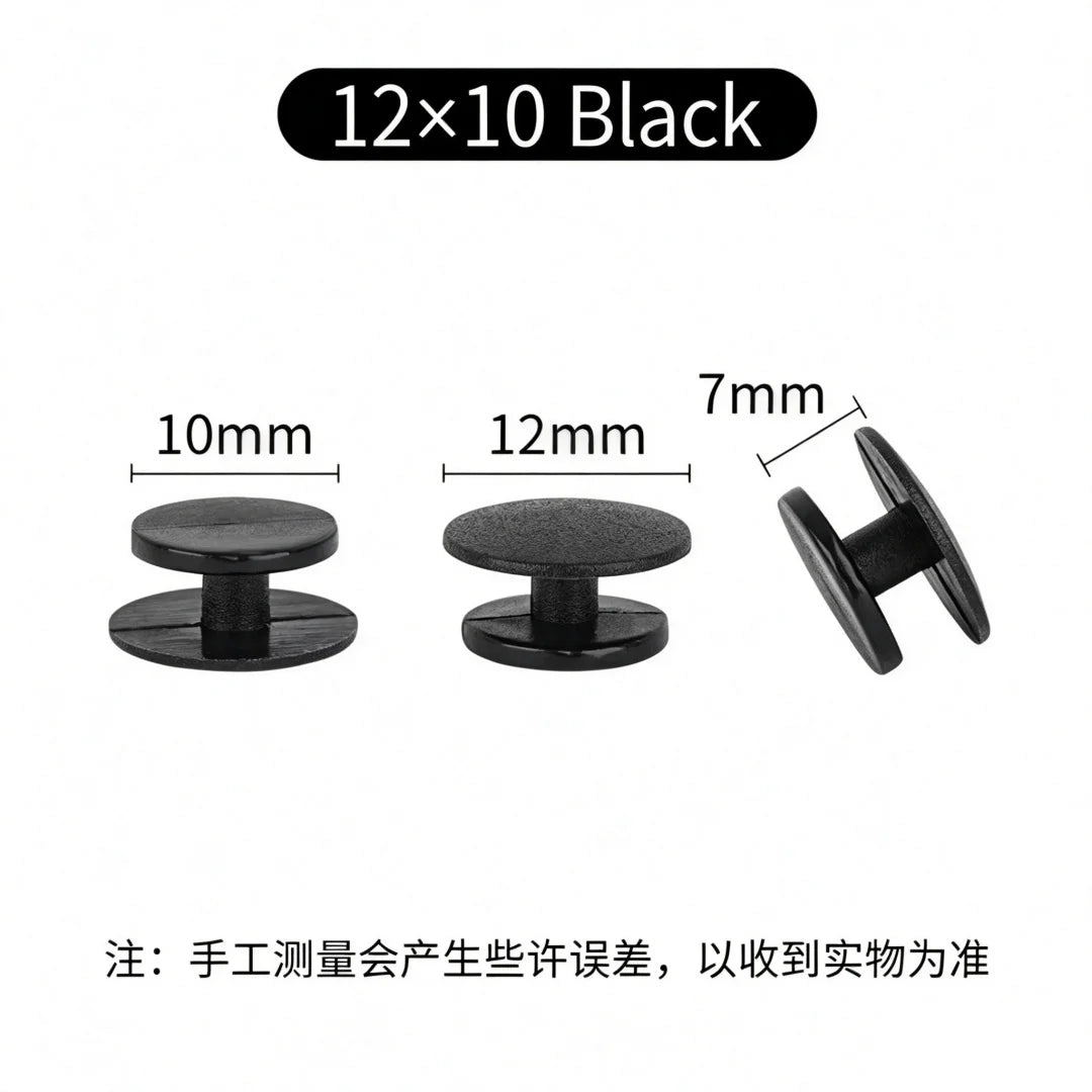 30Pcs Transparent & Black Buttons Accessories For DIY Sandal Shoe Charms Jewelry Decor