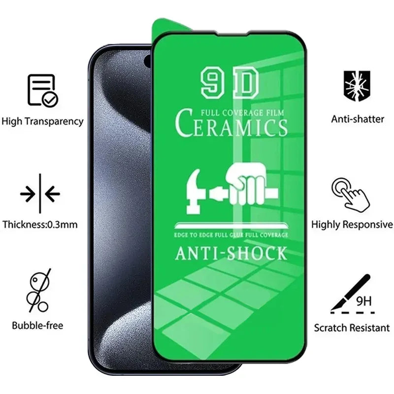 5Pcs HD Soft Ceramic Film For iPhone 14 11 12 13 15 Pro Max Mini 8 6 7 Plus Screen Protector For IPhone 16 XS MAX X XR Not Glass