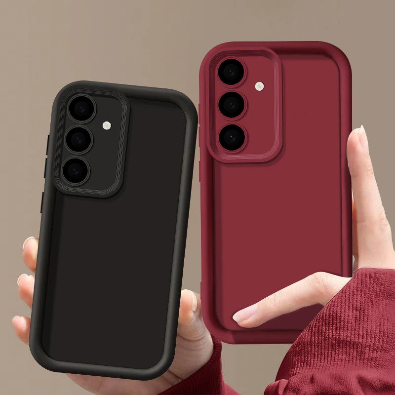 Luxury Candy Color Soft Case S26 S25 S24 S23 S22 Ultra Plus S21 FE A16 A53 A55 A56 A05S 5G 4G A52 Skin Feel Silicone Cover Funda