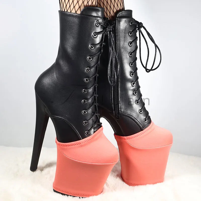 Black Wear Resistant Pole Dance Shoe Cover Protects Boots Sandals Pumps High Heels 20CM Boots Training Heels Protection Cover