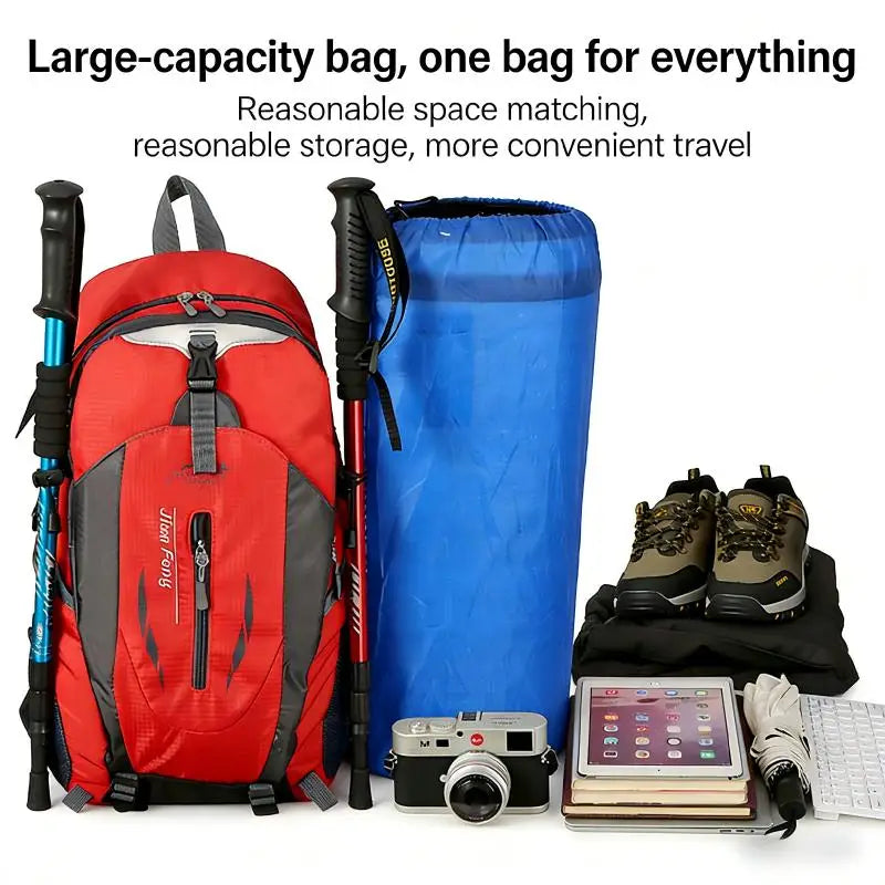 Homefish 40L Waterproof Hiking Backpack Large Capacity Outdoor Rucksack Trekking Camping Travel Bag for Men Women
