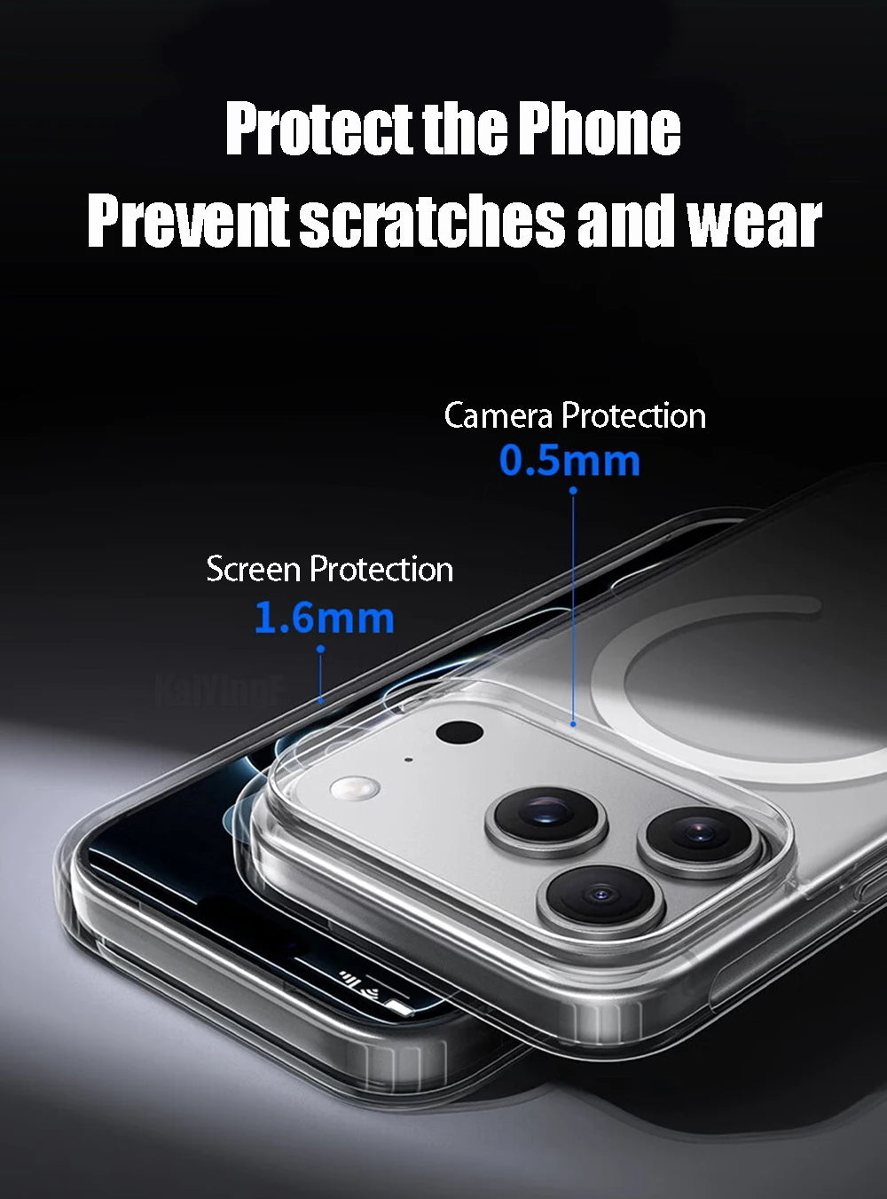 Luxury Magnetic Clear Phone Case For iPhone 18 17 16 15 14 13 12 11 Pro Max Mini XS XR For Magsafe Silicone Transparent Cover
