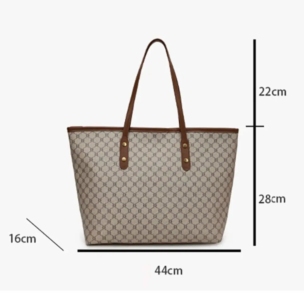 New Large Capacity Shoulder Bags PU Casual Tote Bag Commuting Bag