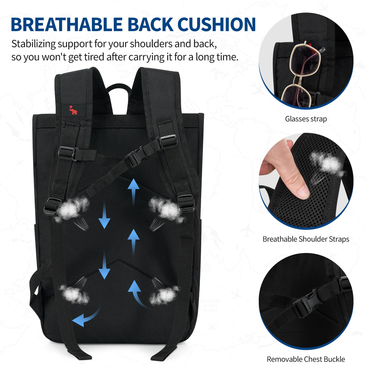 OIWAS Waterproof Backpack for Daily Travel Suitable for Everyday Outings