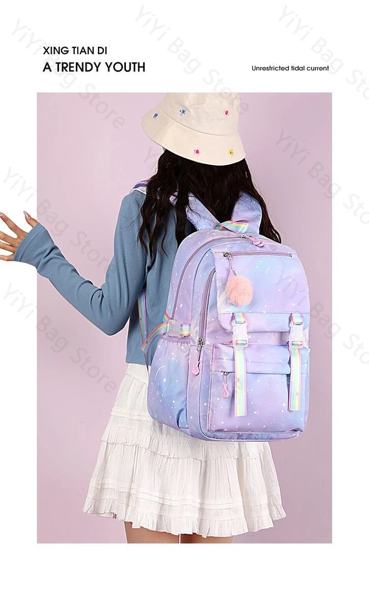 Aphmau Backpack Cartoon Fashion Lightweight Student School Bag Boys Girls Durable Nylon Large Capacity Travel Backpacks Gift