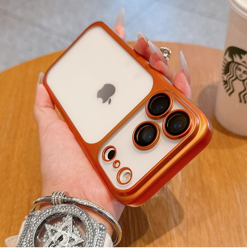 Luxury Soft Matte Phone Case For iPhone 11 12 13 14 15 16 17 18 Pro Max Plus Air Electroplating Silicone Bumper Back Cases Cover