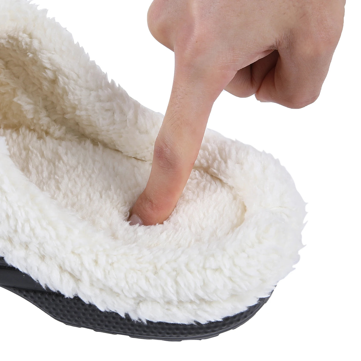 Evshine Warm Winter Man Slippers Antislip Waterproof Men Slippers Warm Comfy Clogs Fuzzy Fur Shoes Classic Plush Bedroom Slipper