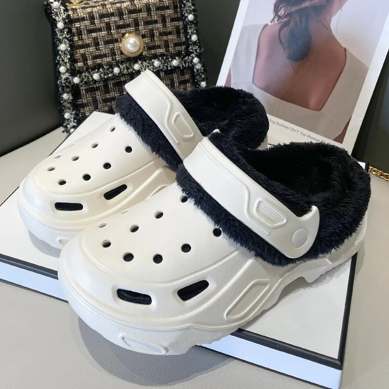 EVA cave shoes winter padded men and women new thick bottom Baotou shoes cotton warm couple cotton slippers men and women