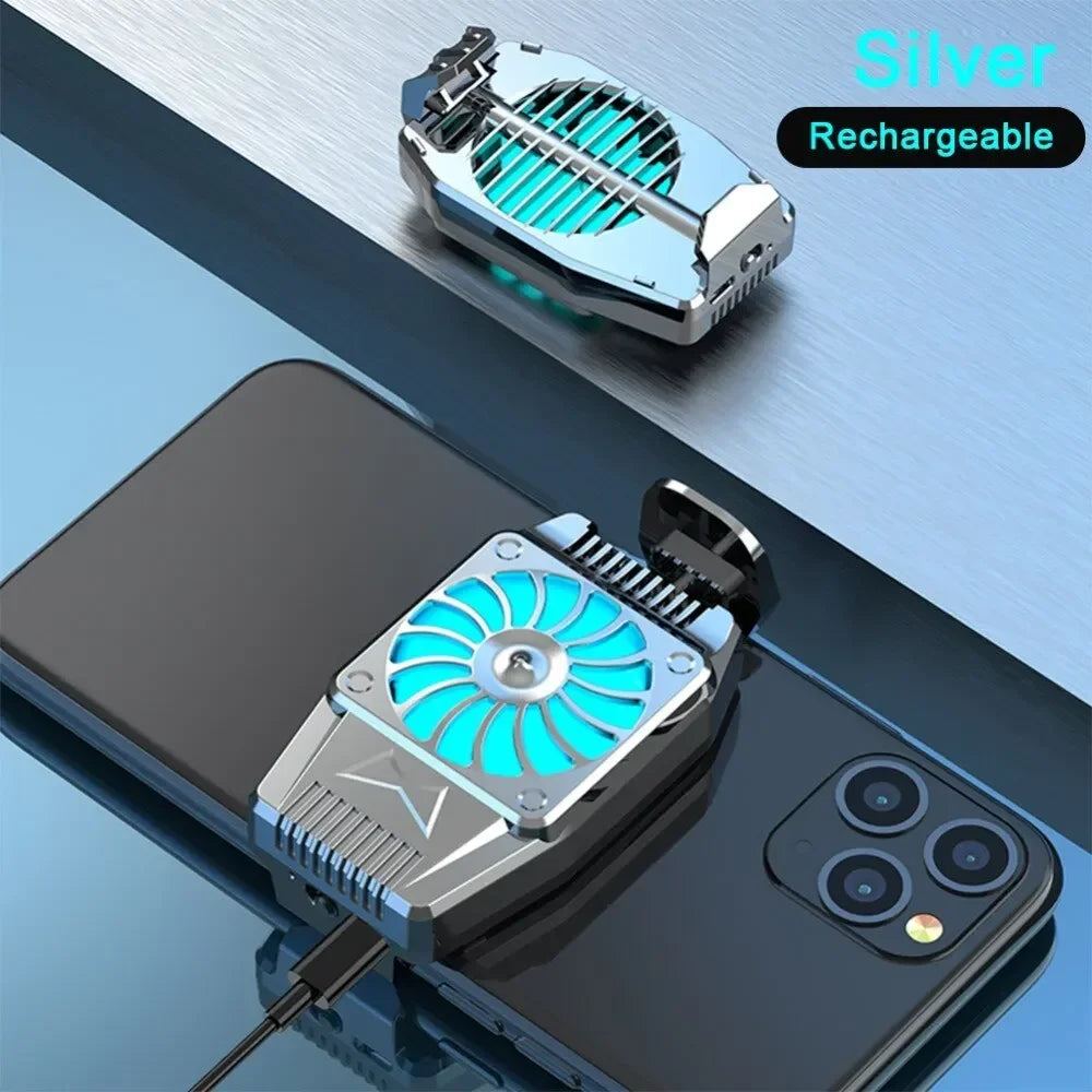 Semiconductor Phone Cooler Fast Cooling Radiator with Fan Low Noise For iPhone Android Gaming Live Streaming Mobile Phone Heat