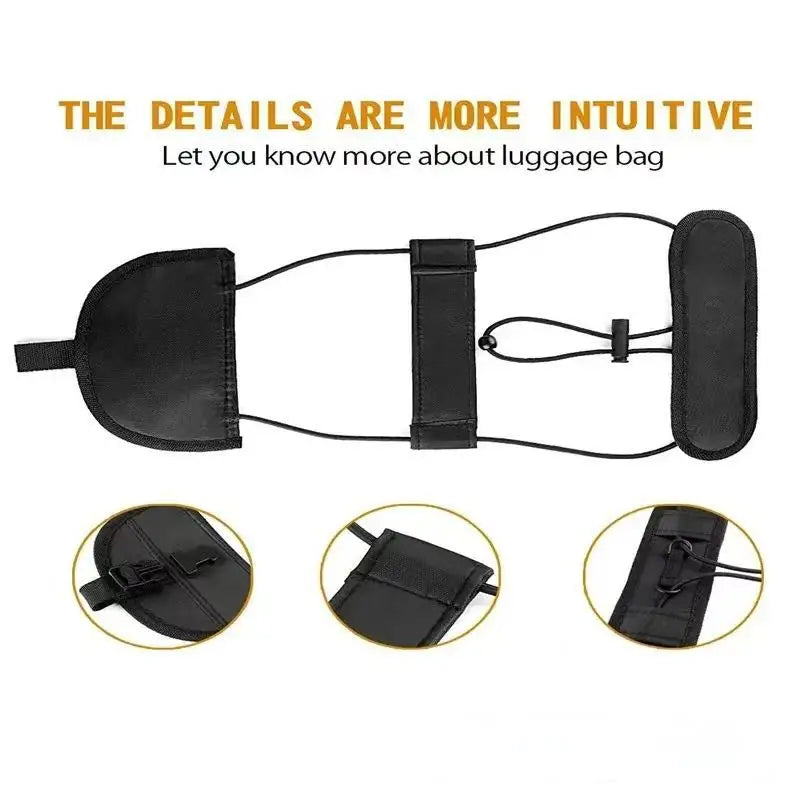 Black Nylon Durable Luggage Strap Cam Buckle Adjustable Tie Down Belt Travel Suitcase Outdoor Camping Securing Accessory