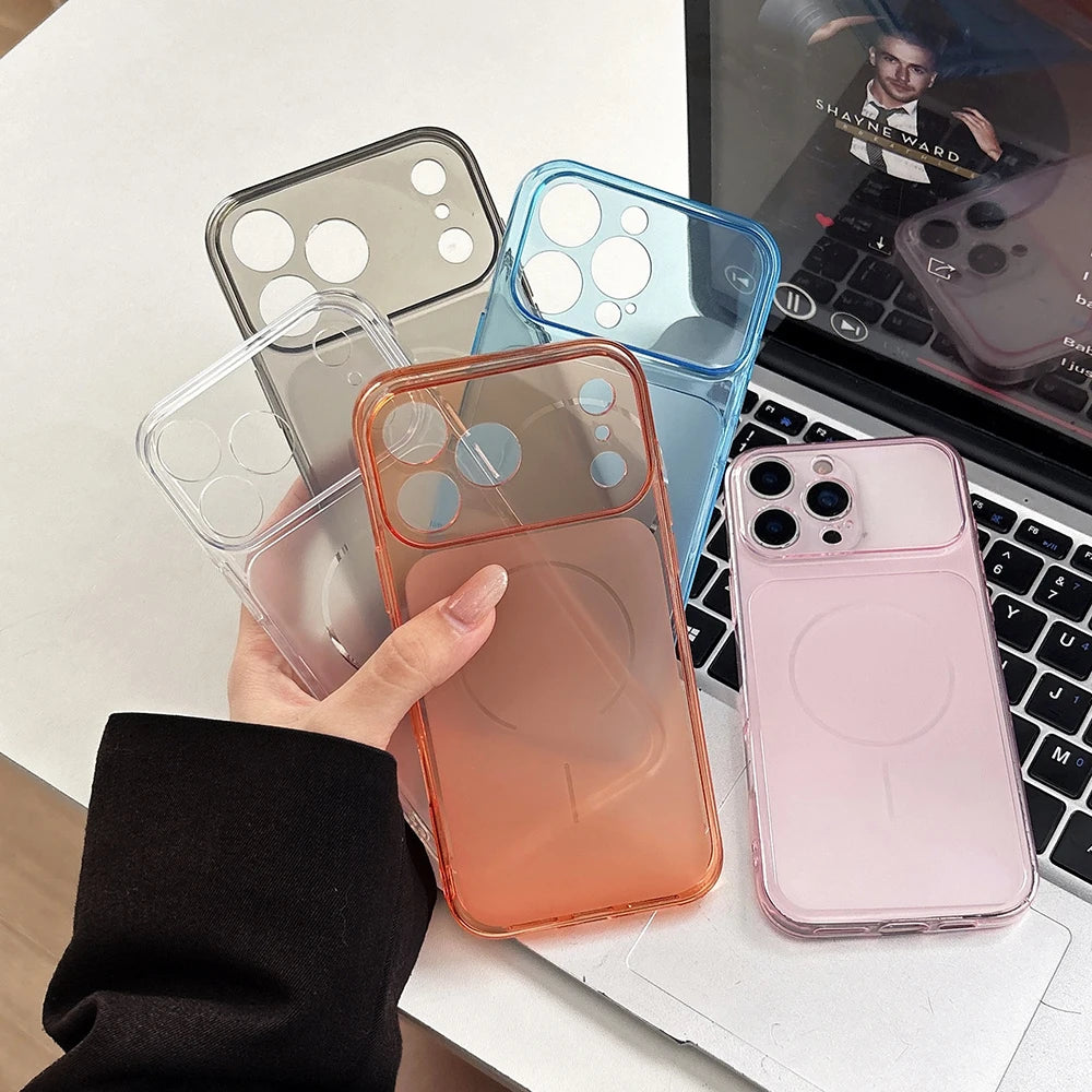 Ultra Thin Matte Clear For Magsafe Wireless Charging Soft TPU Case for iPhone 17 16 15 14 Plus 13 12 11 Pro Max Shockproof Cover