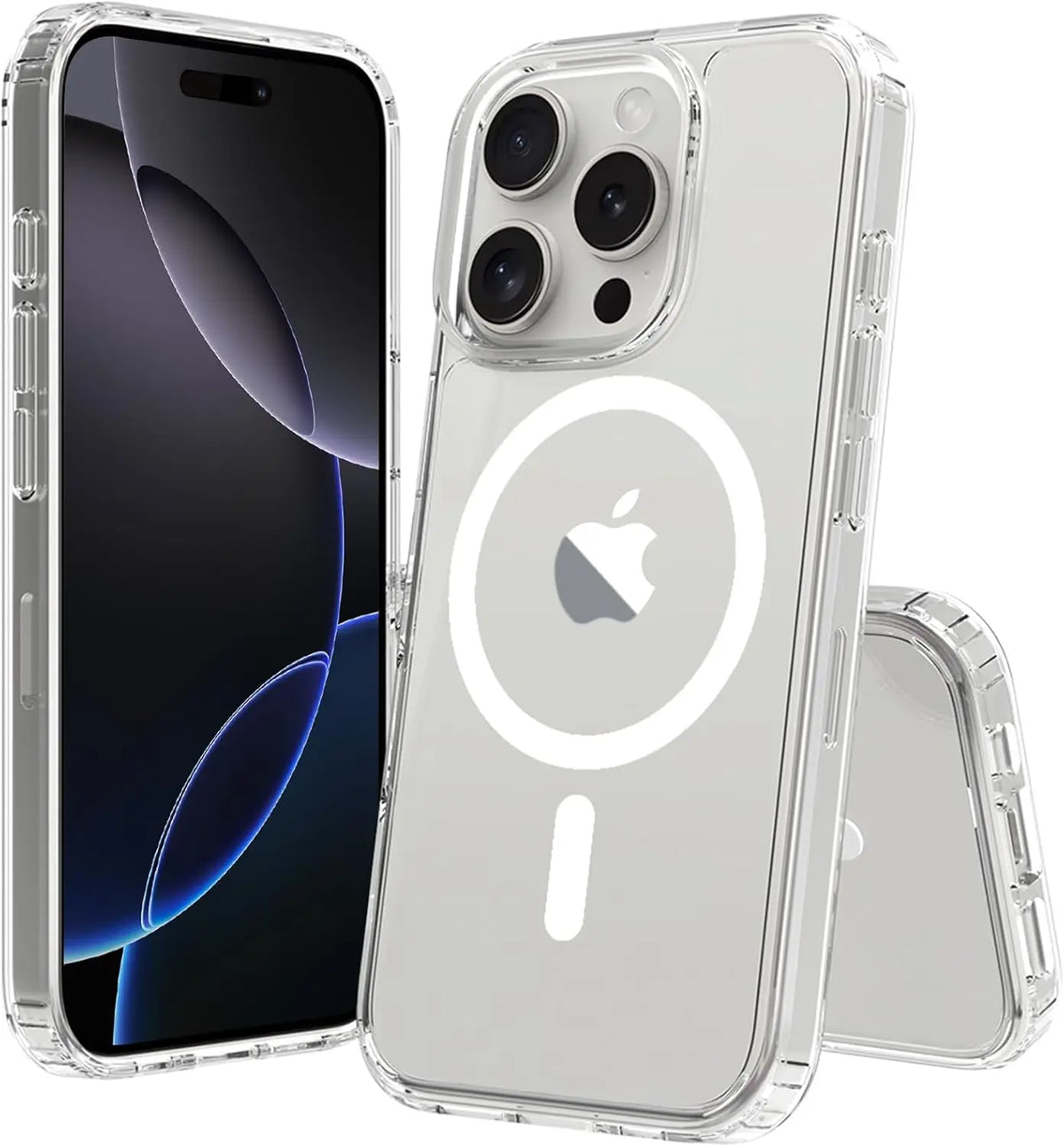 Transparent Magnetic Case For iPhone 17 16 Pro Max 15 14 Plus Wireless Charge Cover 13 12 Mini 17 Air Magsafe Protection Case