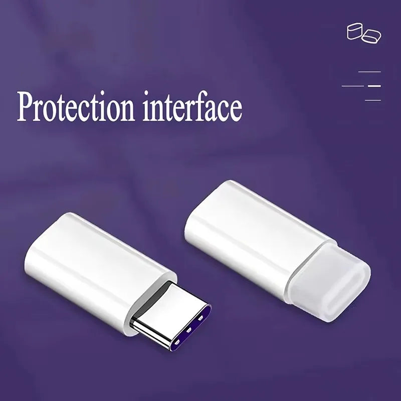 Type-C Charging Port Transparent Dust Plug With Rope Anti-Lost Dustproof Protector Cap Stopper Data Cable USB Type C Clear Cover