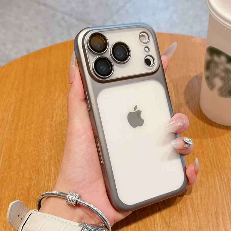 Luxury Soft Matte Phone Case For iPhone 11 12 13 14 15 16 17 18 Pro Max Plus Air Electroplating Silicone Bumper Back Cases Cover