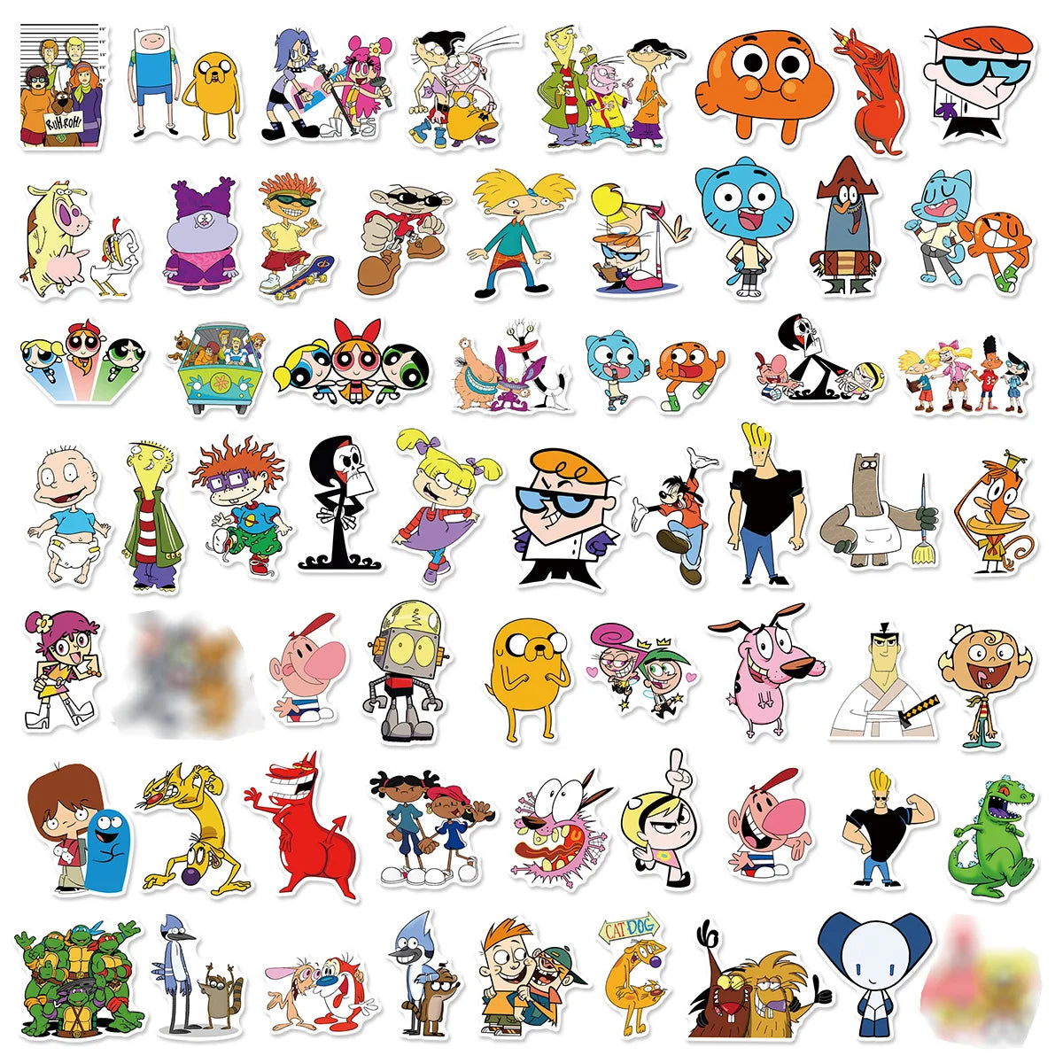 50pcs Cartoon Classic Anime Mixed Graffiti Stickers Cute Decals for Phone Notebook Suitcase Funny Kids Toy