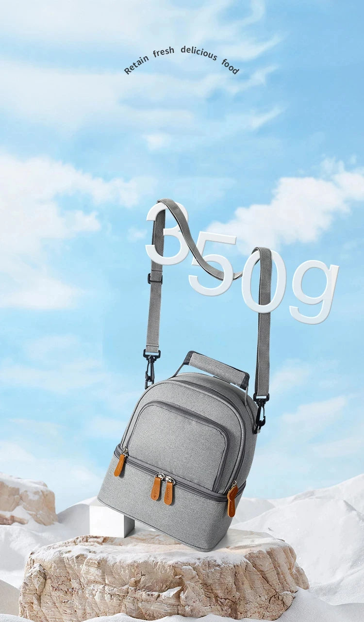 Outdoor Travel Picnic School Food Lunch Bag Insulated Backpack Lunch Box Bags Fresh Cooler Breast Milk Fresh-keeping Handbag