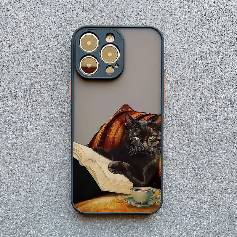 Funny Cat Daily Life Phone Case For iPhone 16 17 Pro Max Cases 11 12 14 Pro Max Mini 13 15 Plus XR Shockproof Back Covers