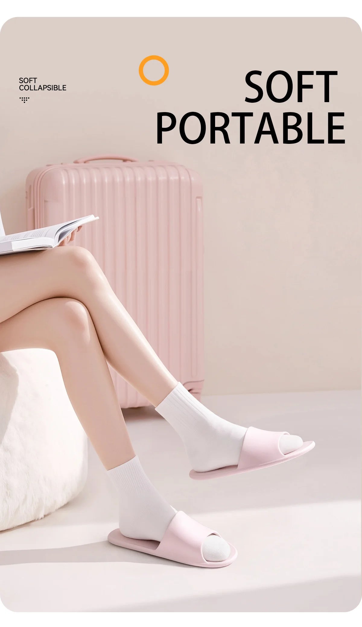 EVA Convenient Slippers Easy To Fold Travel Indoor Slippers Comfortable Light Casual Slippers