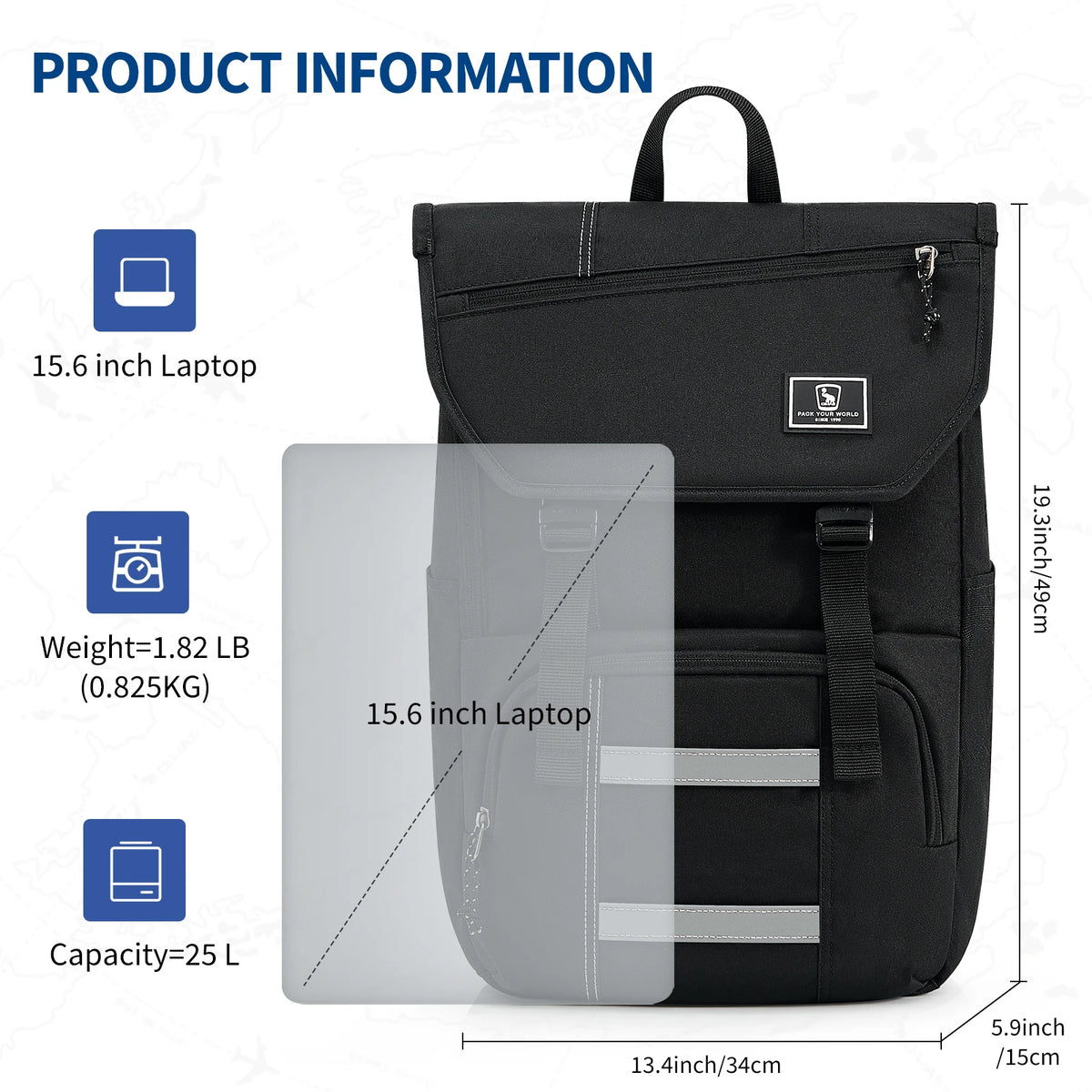 OIWAS Waterproof Backpack for Daily Travel Suitable for Everyday Outings