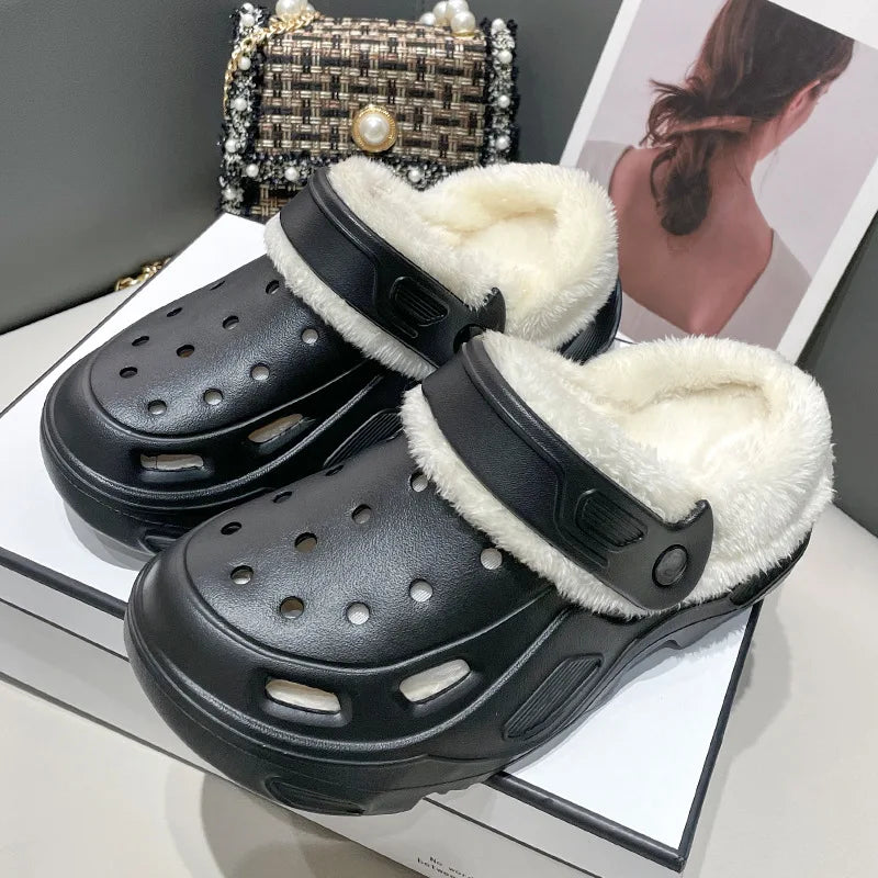 EVA cave shoes winter padded men and women new thick bottom Baotou shoes cotton warm couple cotton slippers men and women