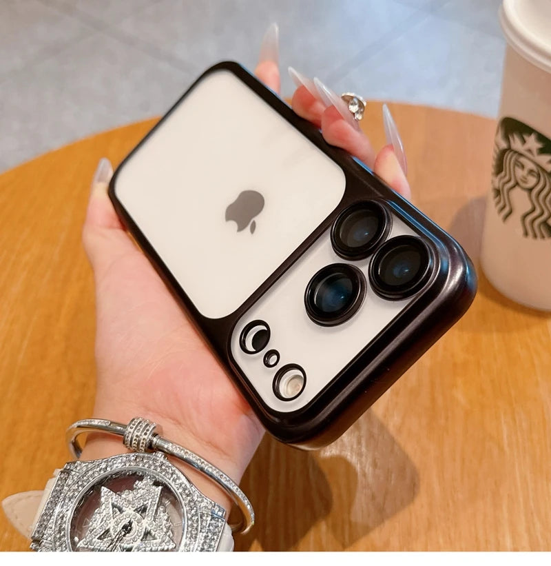 Luxury Soft Matte Phone Case For iPhone 11 12 13 14 15 16 17 18 Pro Max Plus Air Electroplating Silicone Bumper Back Cases Cover