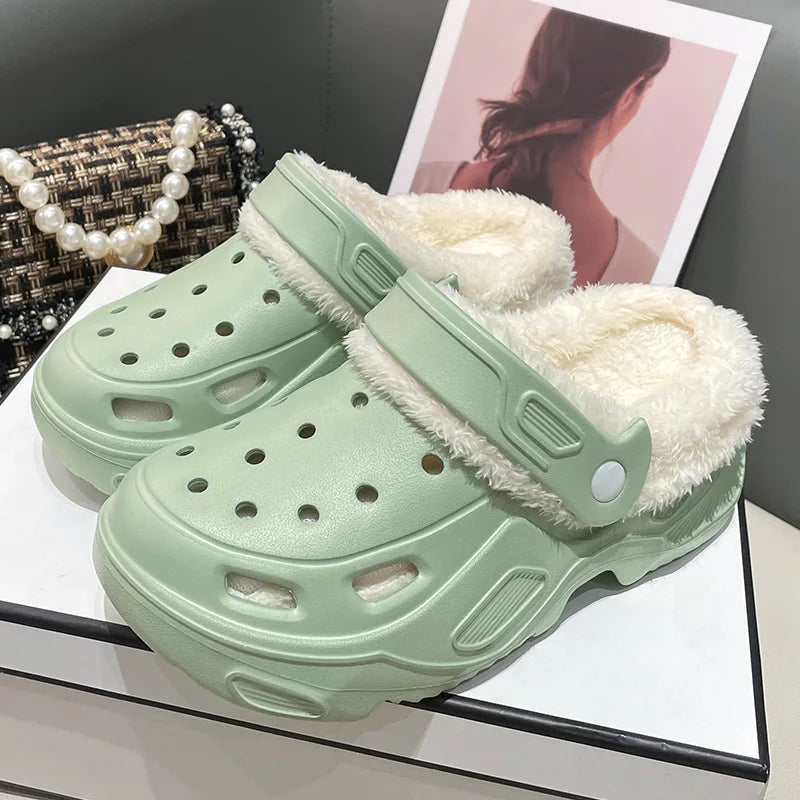 EVA cave shoes winter padded men and women new thick bottom Baotou shoes cotton warm couple cotton slippers men and women