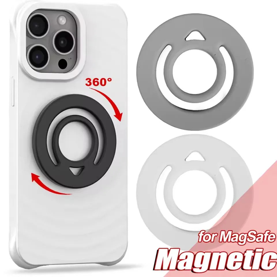 Universal Magnetic Silicone Finger Ring Grip Double-Side Strong Magnet Circular Grip Phone Holder for IPhone MagSafe Ring Shape