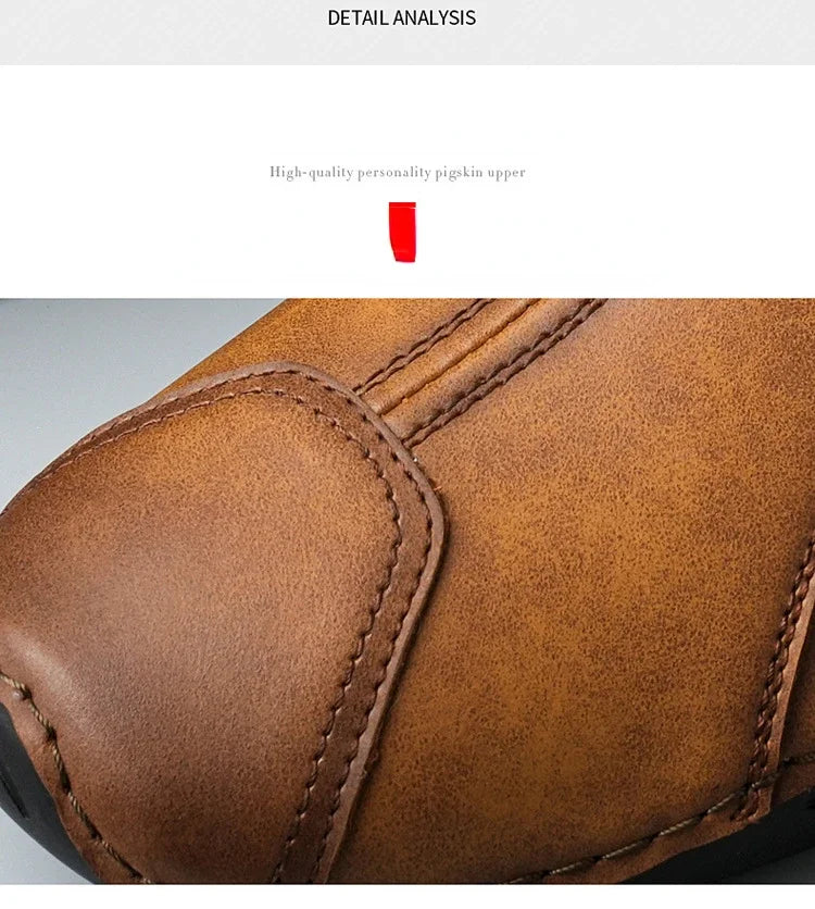 Autumn and Winter New Men's Short Boots British Classic Retro Flat Bottom Cotton Shoes Outdoor Business Sports Casual Shoes