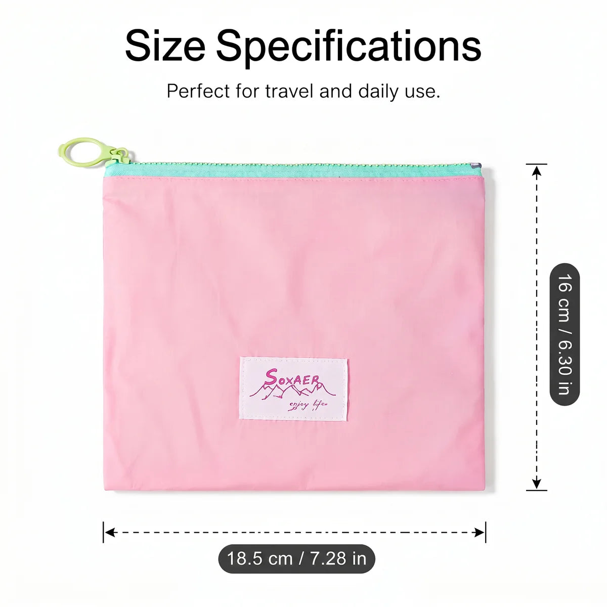 Minimalist Macaron Travel Zipper Wash Bag Set Multi-purpose Storage Bag For Makeup Cables Documents Small Change