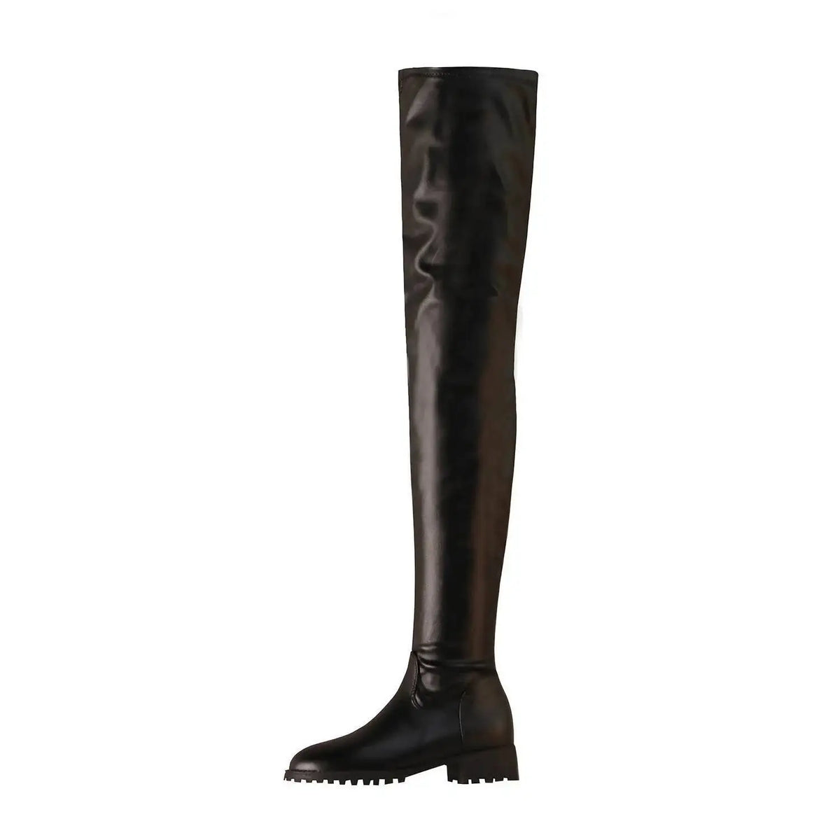 Big Size 46 Low Heels Thigh High Boots For Women Color Leg Boots Slim Boots