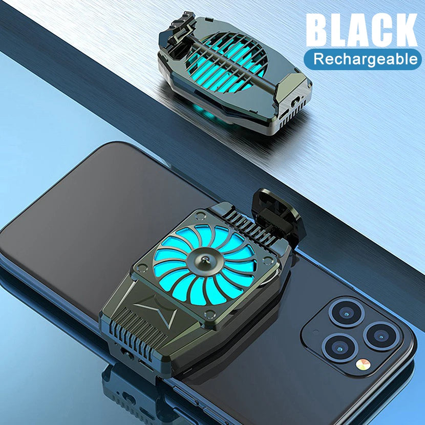 Semiconductor Phone Cooler Fast Cooling Radiator with Fan Low Noise For iPhone Android Gaming Live Streaming Mobile Phone Heat