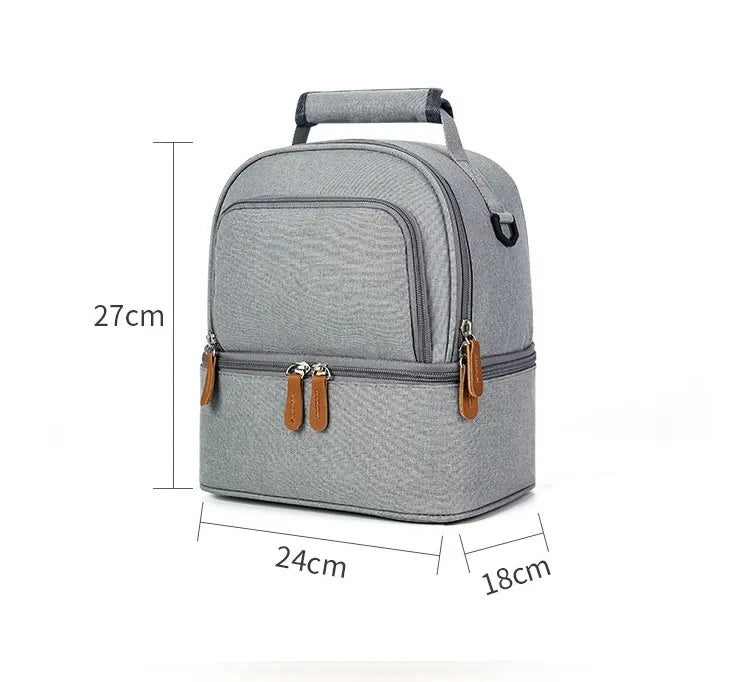 Outdoor Travel Picnic School Food Lunch Bag Insulated Backpack Lunch Box Bags Fresh Cooler Breast Milk Fresh-keeping Handbag