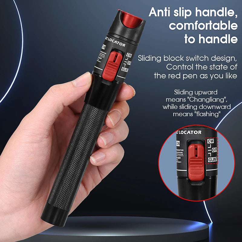 Visual Fault Locator 1/10/20/30/50/60/80MW Fiber Optic Cable Tester Tool FTTH Optical Fiber Tester SC/FC/ST 2.5mm Interface VFL