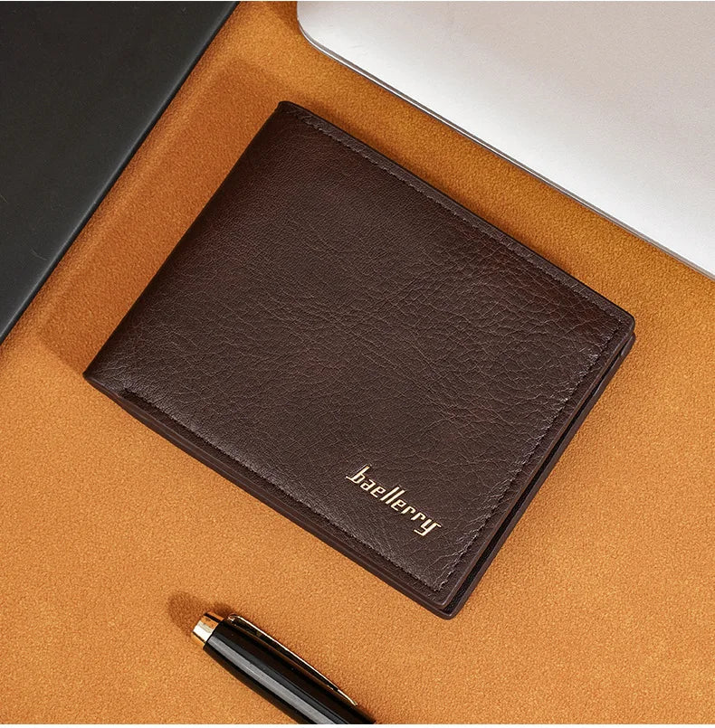 Baellerry Men RFID Wallets New Short Card Holder Simple Male Purses Photo Holder Small Coin Bag Zipper Wallet For Men