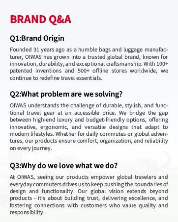 OIWAS Waterproof Backpack for Daily Travel Suitable for Everyday Outings