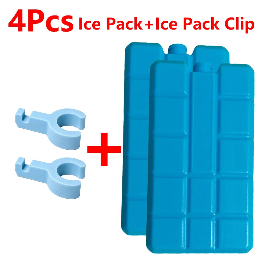 4/2/1PCS Universal Fan Ice Cooling Kit, Reusable Ice Packs with Clips for Household Summer Cooling Without Aircon