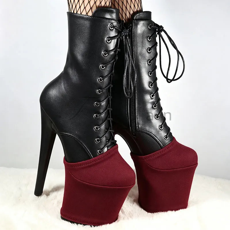 Black Wear Resistant Pole Dance Shoe Cover Protects Boots Sandals Pumps High Heels 20CM Boots Training Heels Protection Cover
