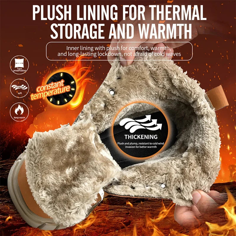Latest 2024 Fashion Winter Warm Men Work Safety Boots Waterproof Indestructible Steel Toe Cap Shoes Sneakers Male Footwear