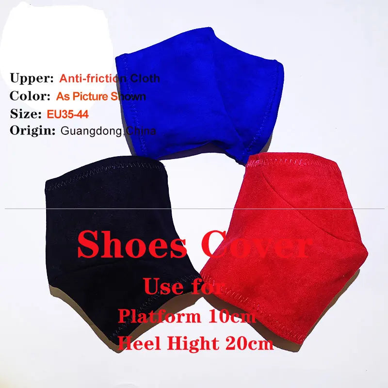 Black Wear Resistant Pole Dance Shoe Cover Protects Boots Sandals Pumps High Heels 20CM Boots Training Heels Protection Cover