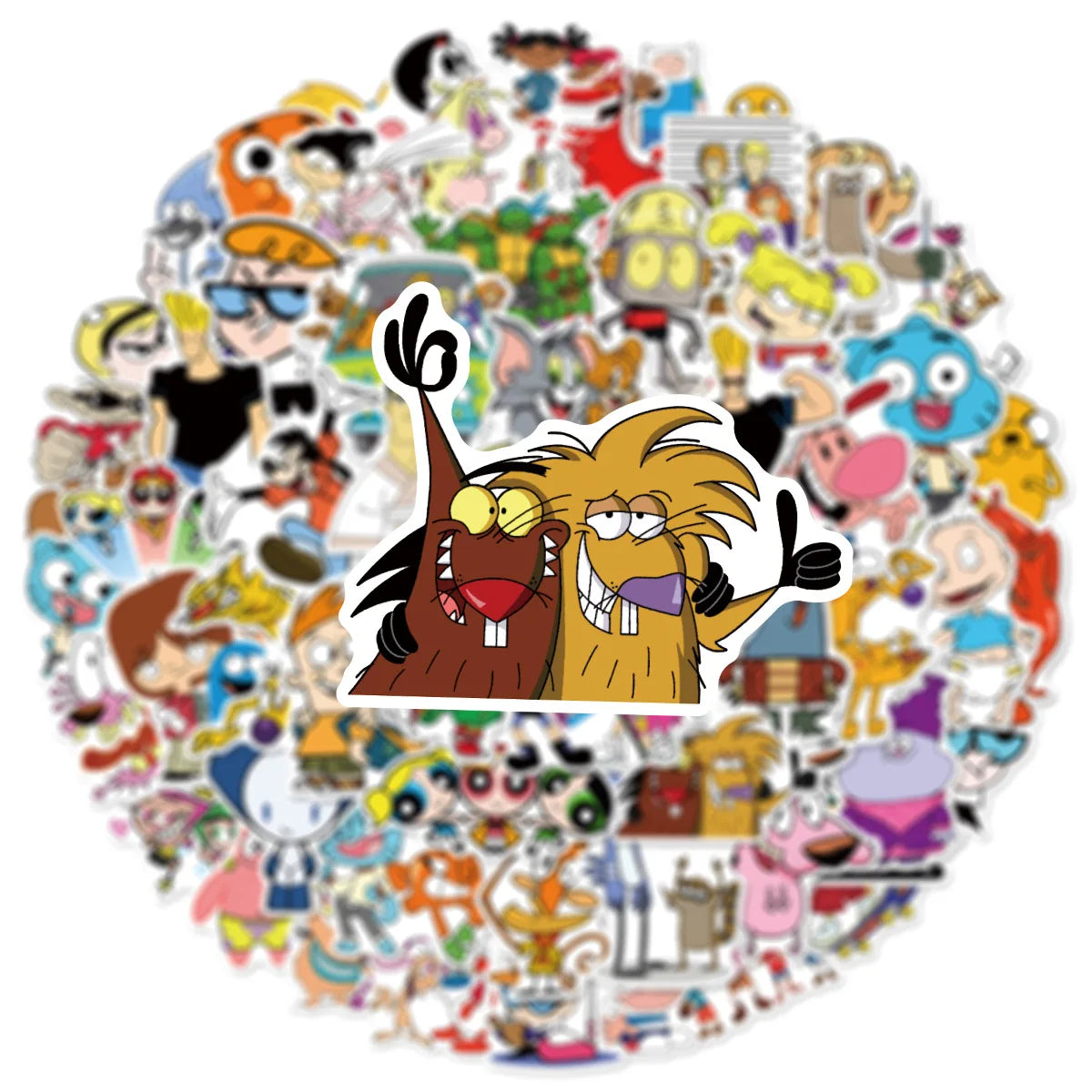 50pcs Cartoon Classic Anime Mixed Graffiti Stickers Cute Decals for Phone Notebook Suitcase Funny Kids Toy
