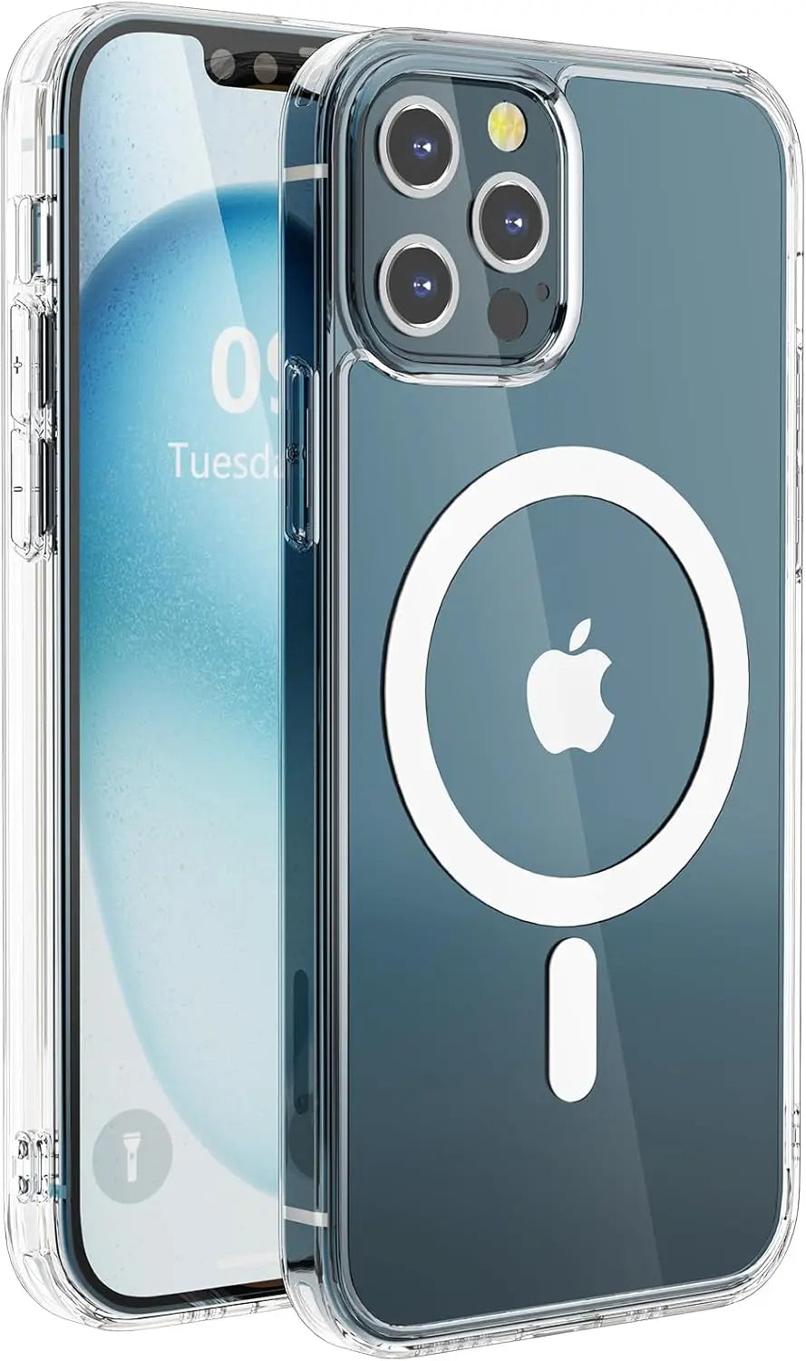 Transparent Magnetic Case For iPhone 17 16 Pro Max 15 14 Plus Wireless Charge Cover 13 12 Mini 17 Air Magsafe Protection Case