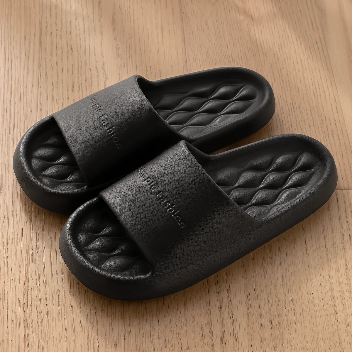 Men Trend New Summer Slippers Soft Non-slip Sole Cloud Sandals for Home Beach Indoor Outdoor
