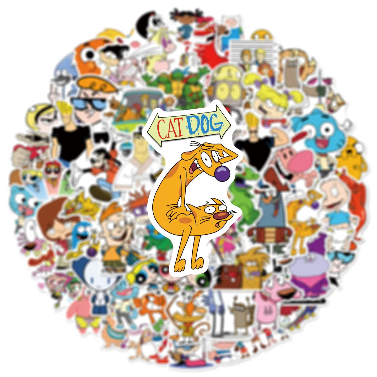 50pcs Cartoon Classic Anime Mixed Graffiti Stickers Cute Decals for Phone Notebook Suitcase Funny Kids Toy